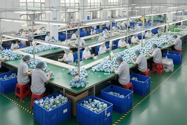 A map highlighting manufacturing hubs in China and Southeast Asia.