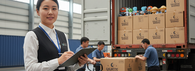 Global shipping and delivery logistics for plush products