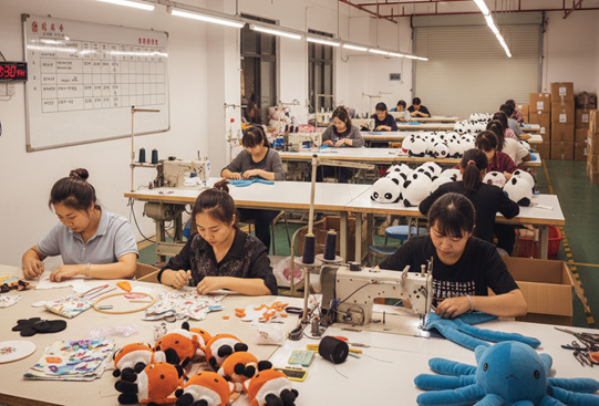 Flexible plush manufacturing for small batch and high volume orders