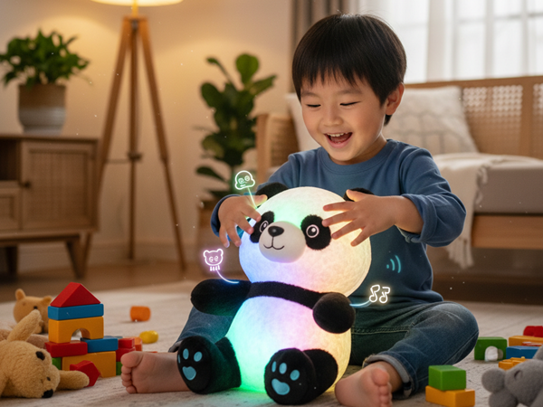 Plush toy with sound and electronics integration