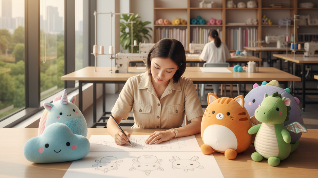 Custom plush manufacturing scene