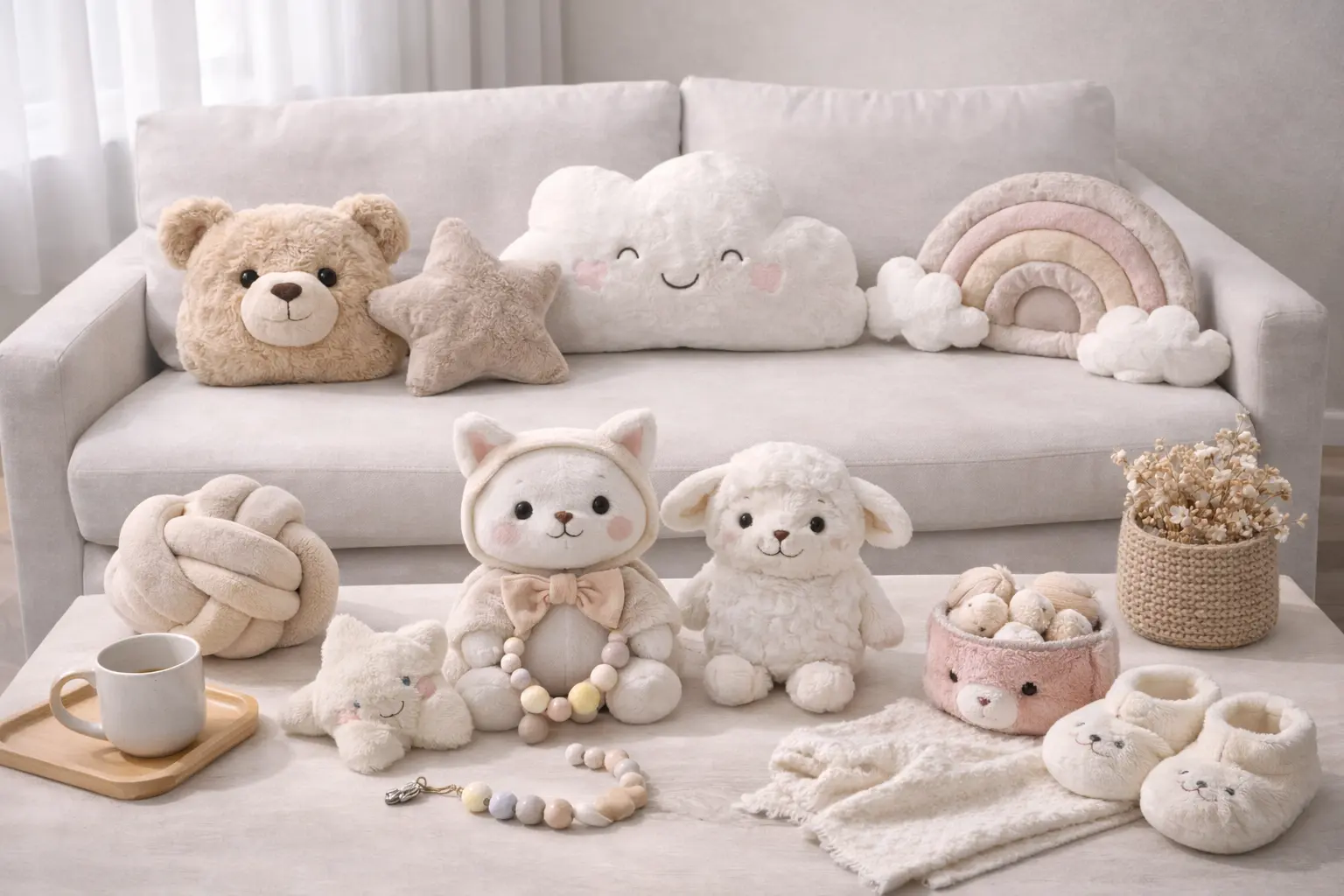 Decorative plush pillows and plush home decor products for lifestyle collections
