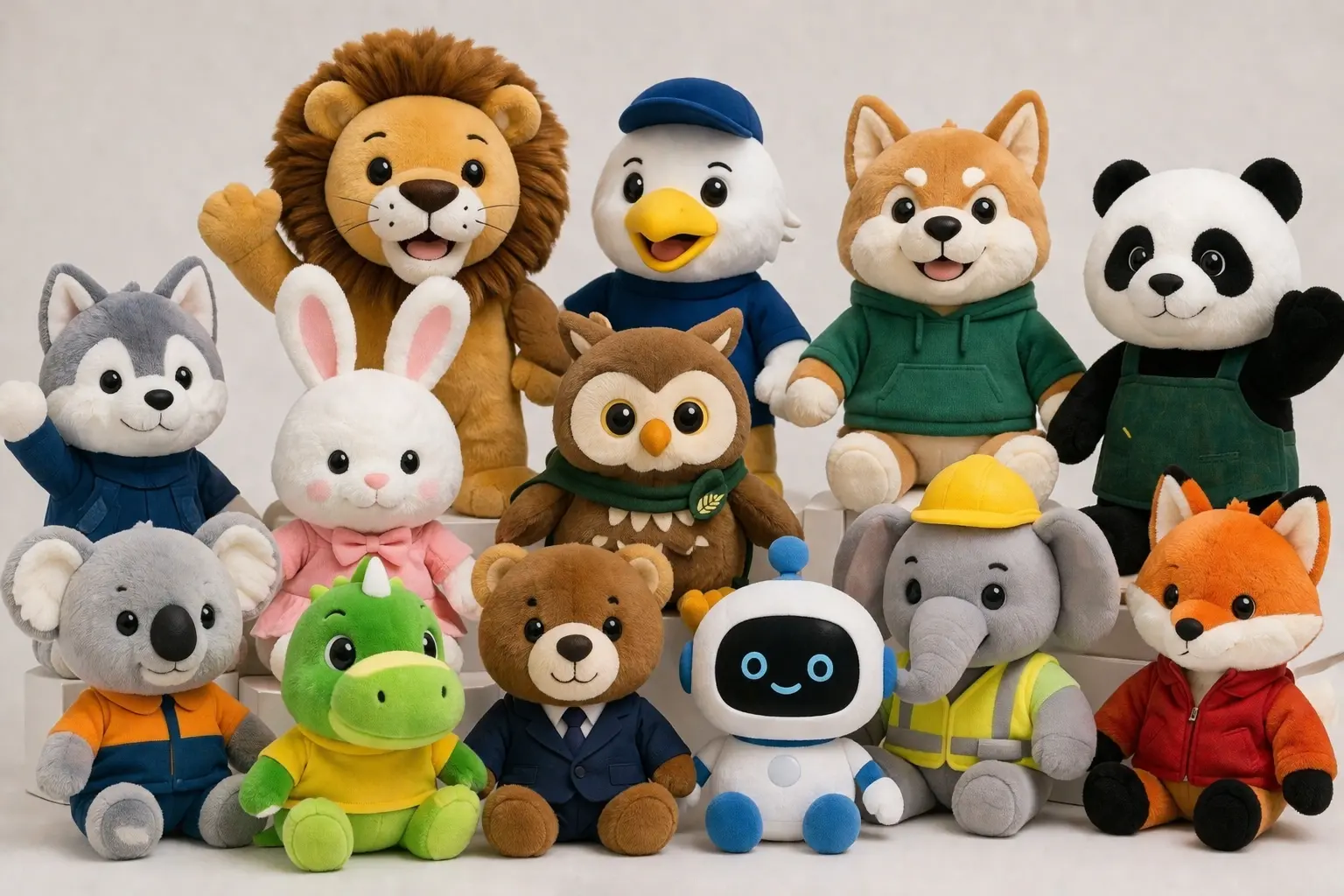 Brand mascot plush toys for corporate and retail use