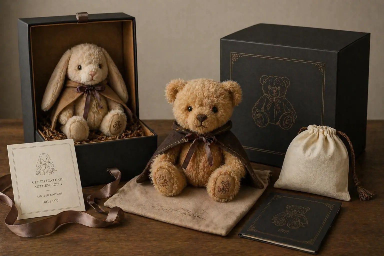 Limited edition collectible plush toys with premium packaging