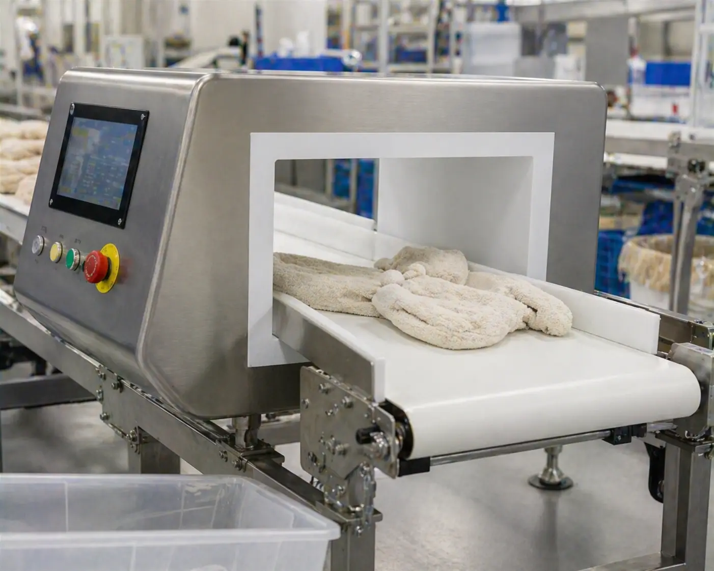 Needle detection station for baby and kids soft goods quality control