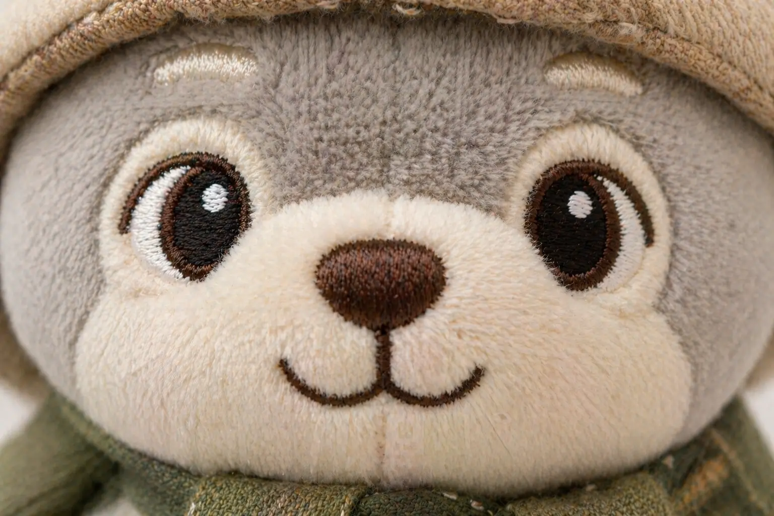 Embroidered plush detail