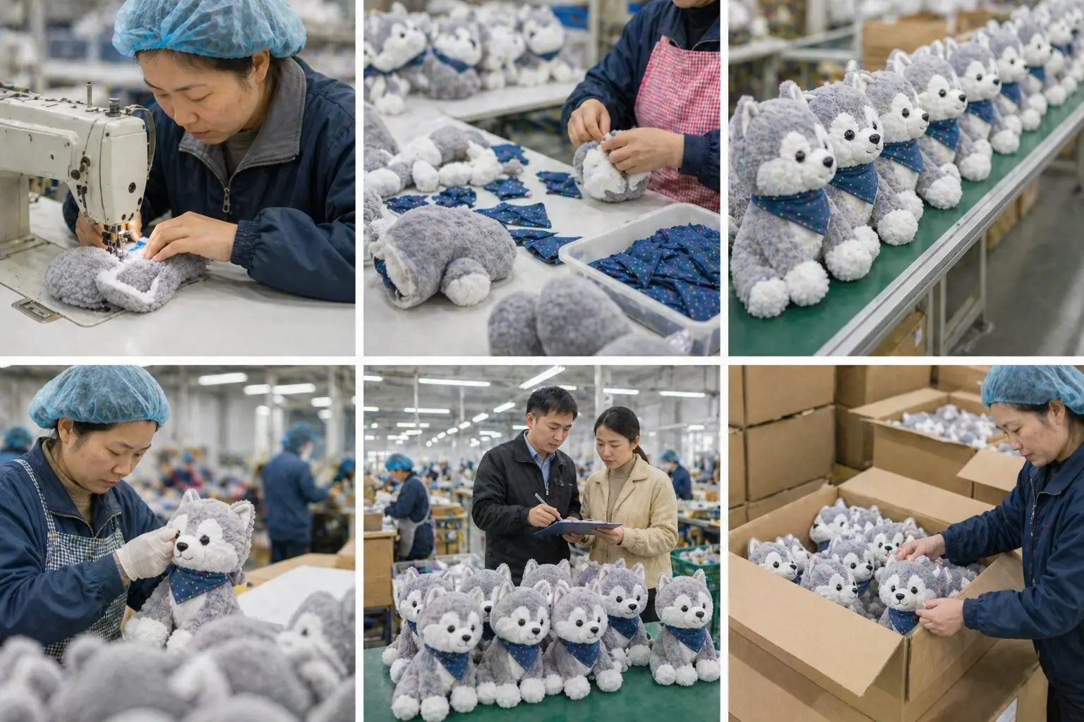 Mass production and quality control for custom plush toy orders