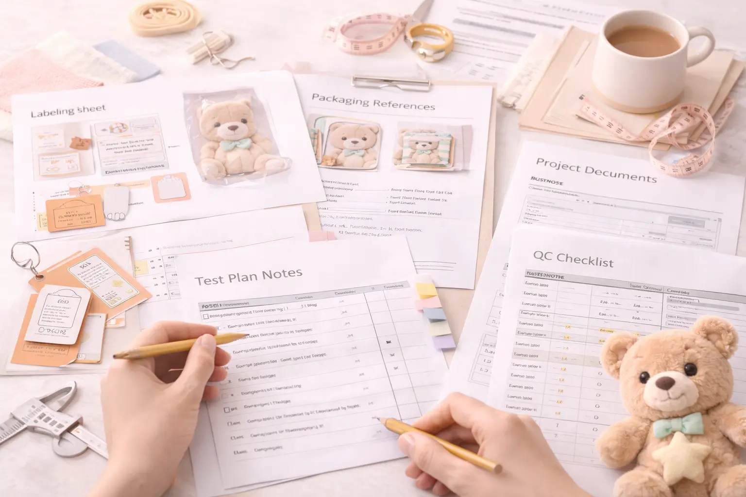 Compliance preparation and pre-production alignment for plush manufacturing