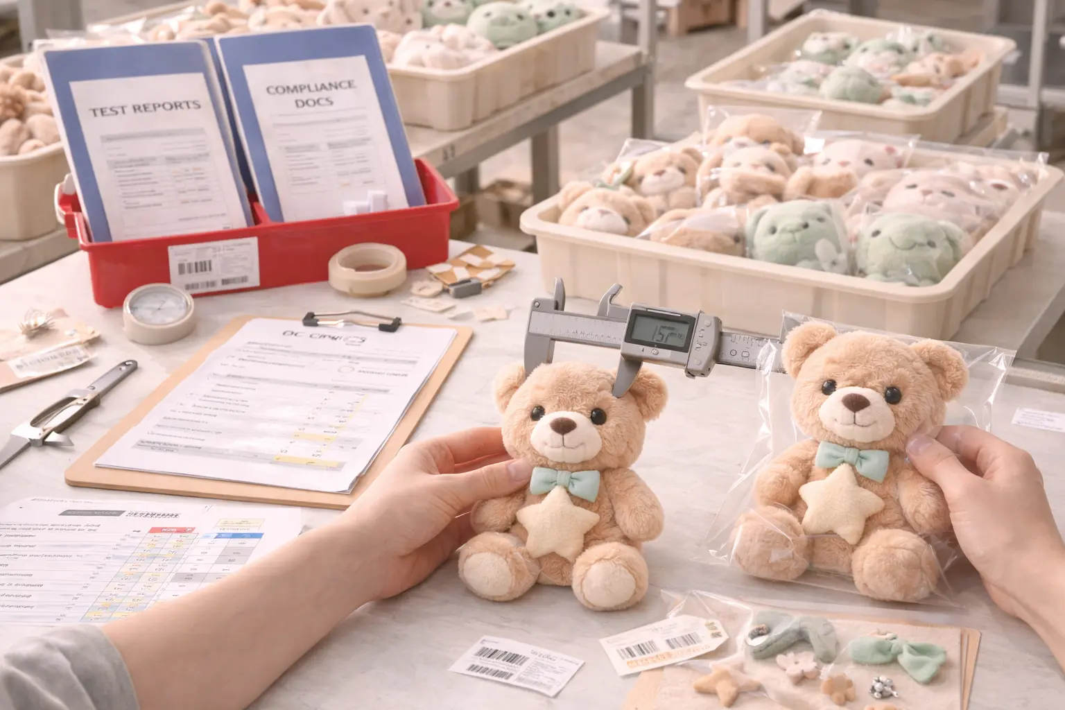 Quality and compliance support for custom plush projects