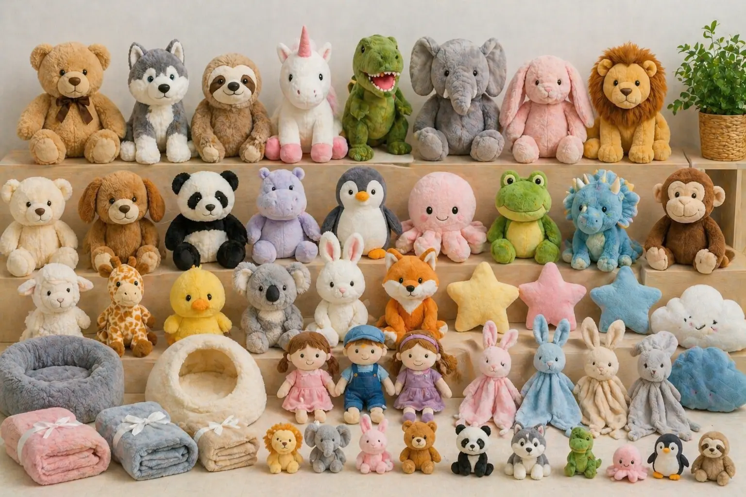 Wholesale plush manufacturing and distribution support
