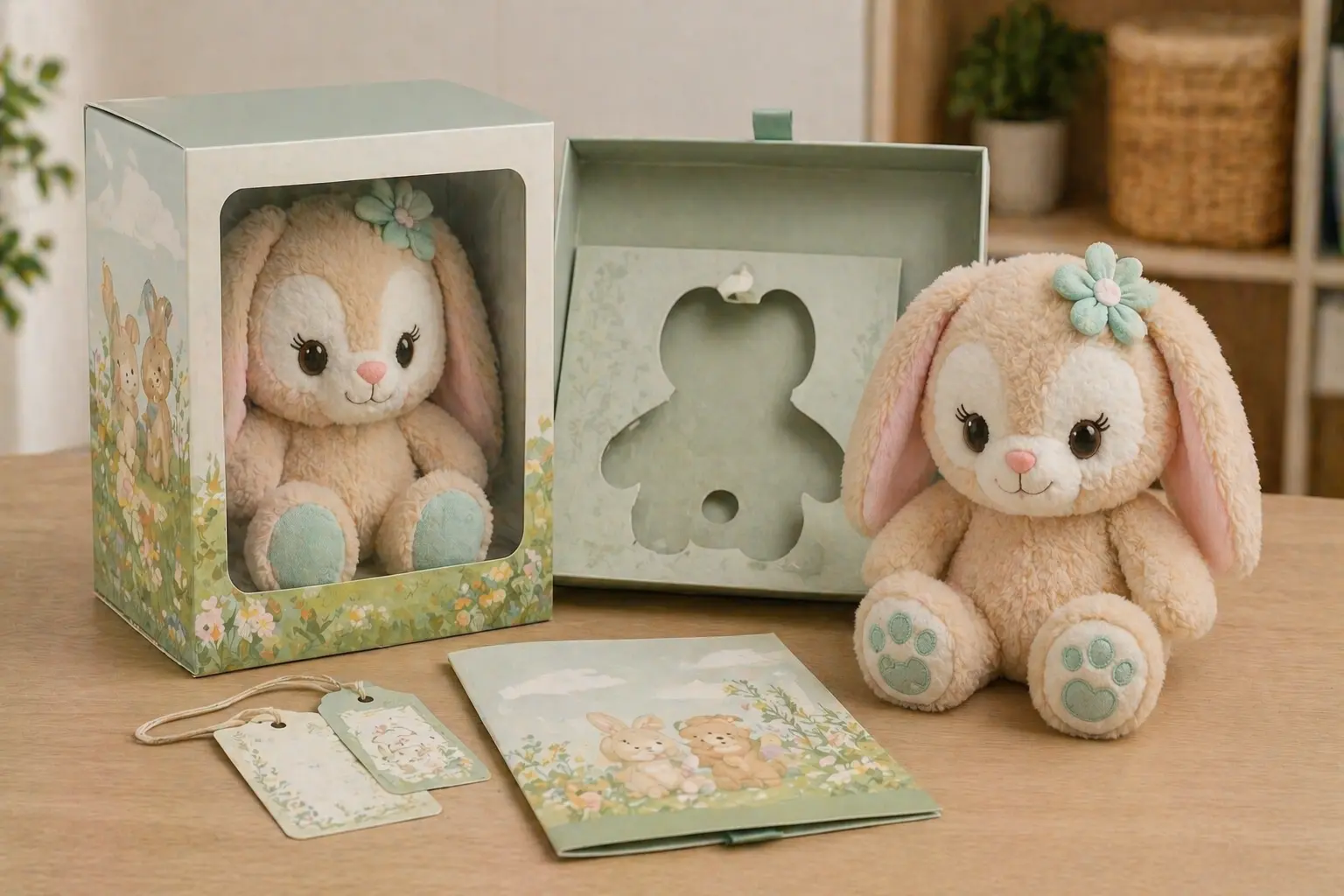 Retail packaging for licensed plush merchandise