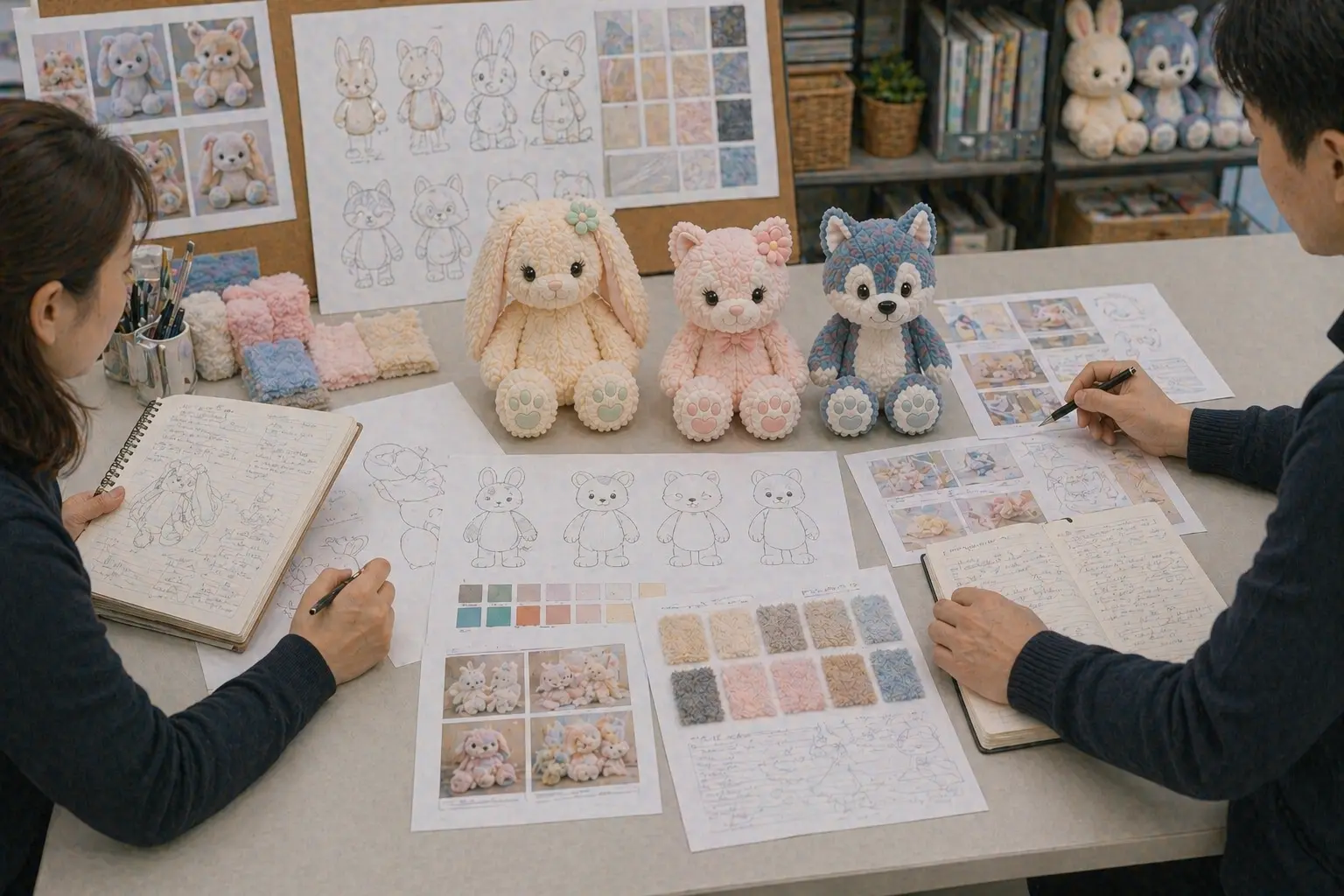 Design process from concept reference to plush sample development