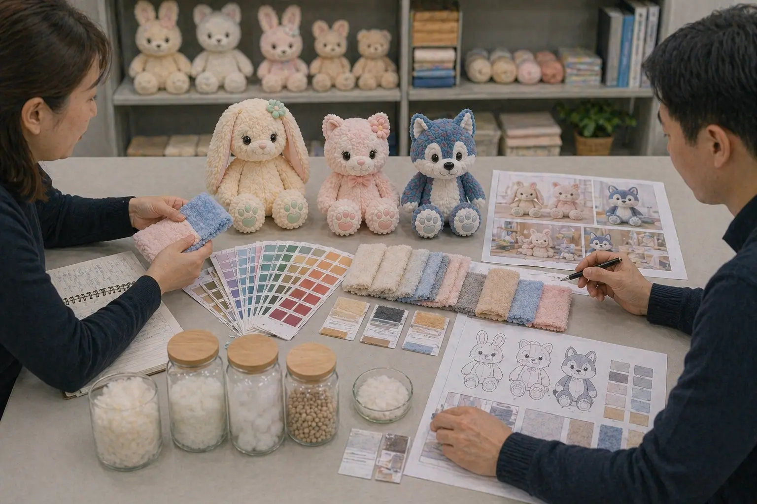 Fabric and filling selection for plush product development
