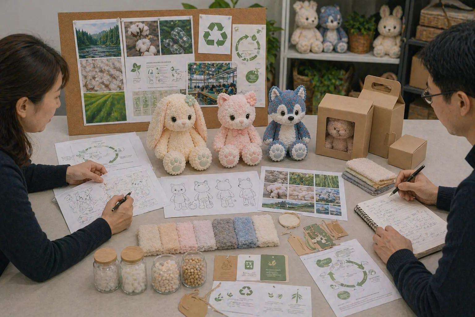 Sustainable plush manufacturing materials and process review