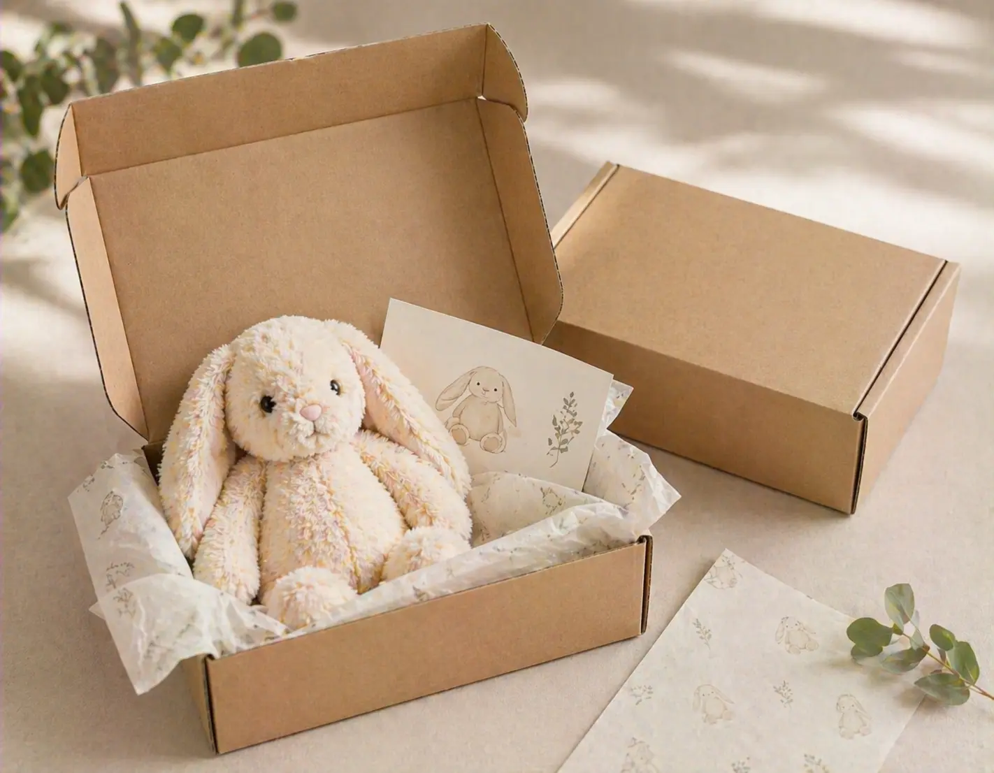 eCommerce mailer box packaging for plush products