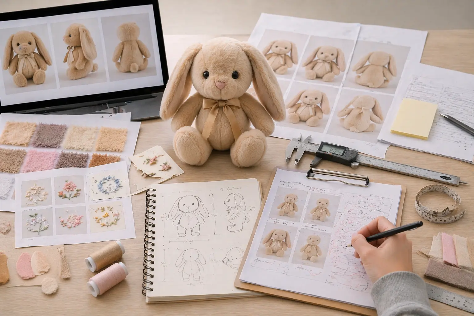 Plush sample creation and revision review