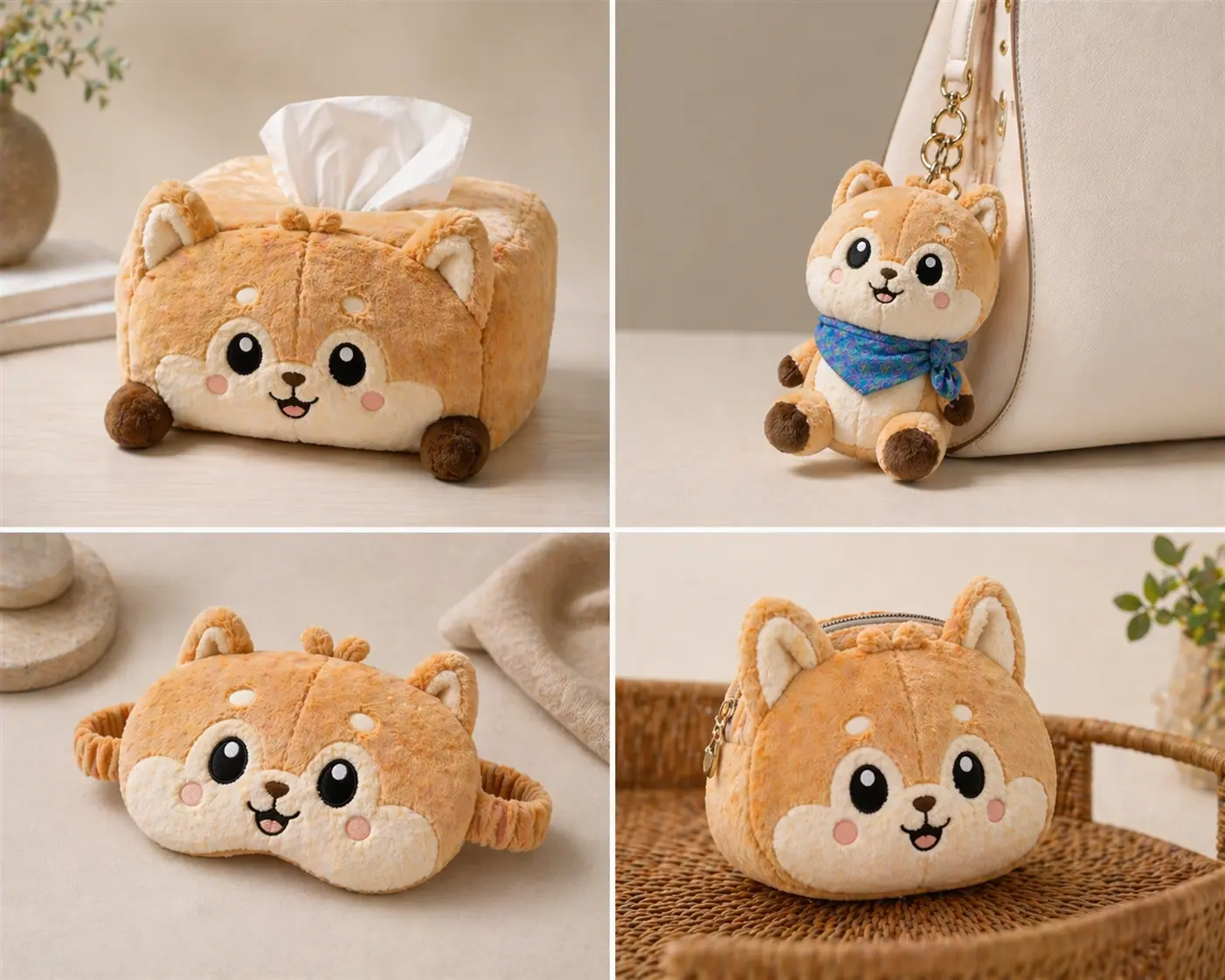 Functional promotional plush products with novelty features