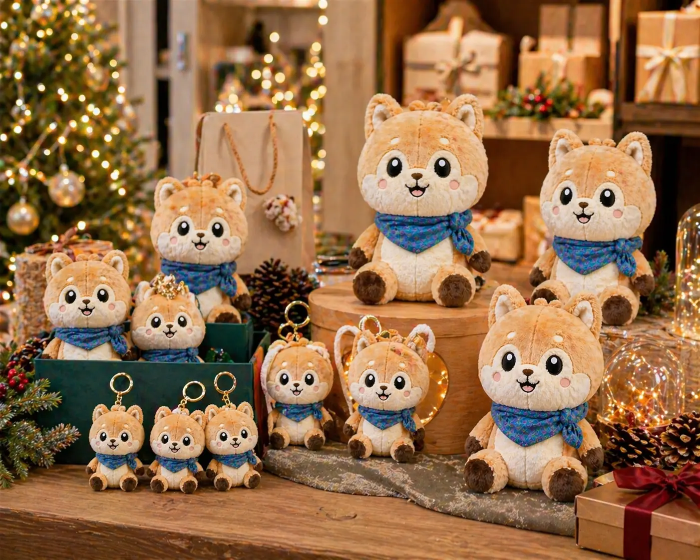 Seasonal retail campaign plush display