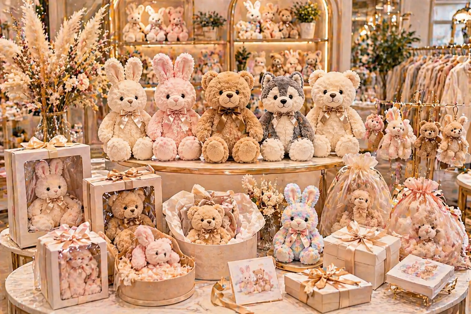 Boutique plush collection with premium packaging