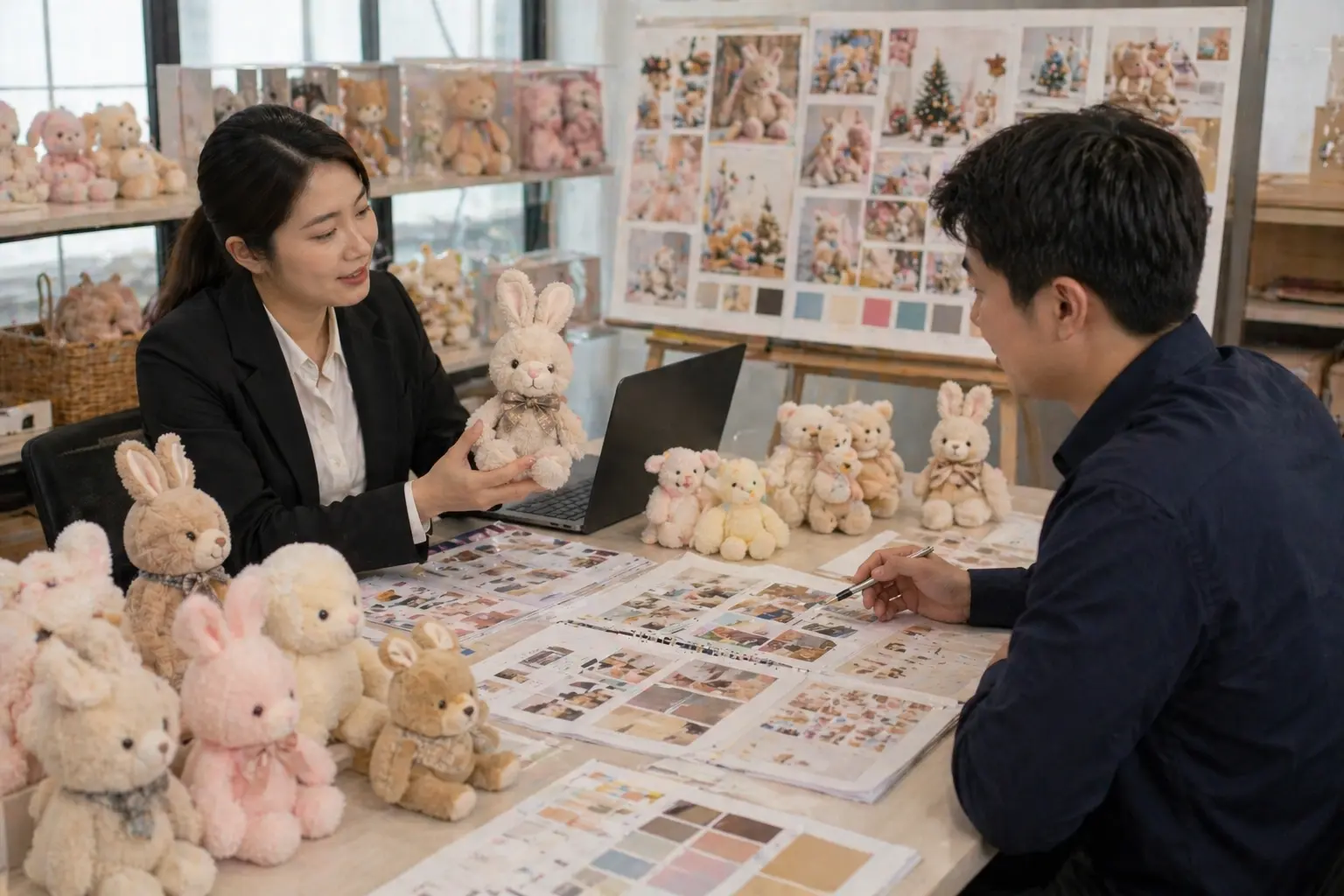 Seasonal plush assortment planning with retail collection review
