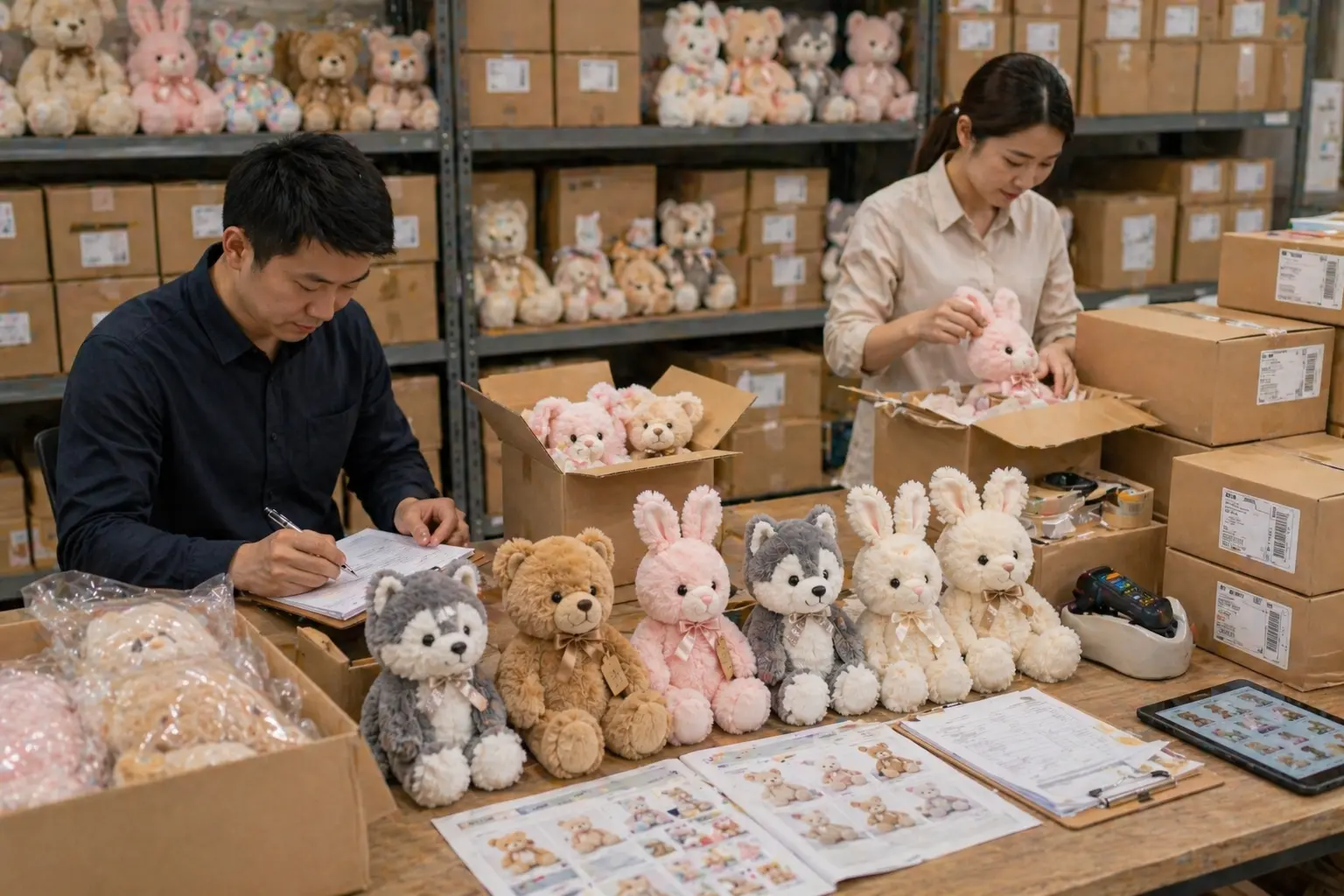 Retail plush production and fulfillment planning