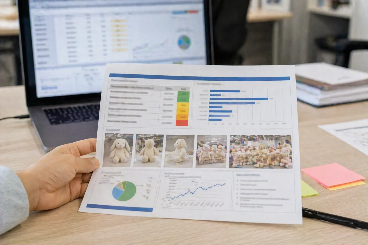 Buyer-ready deliverables pack with specification sheet, BOM, sample notes, and QC format