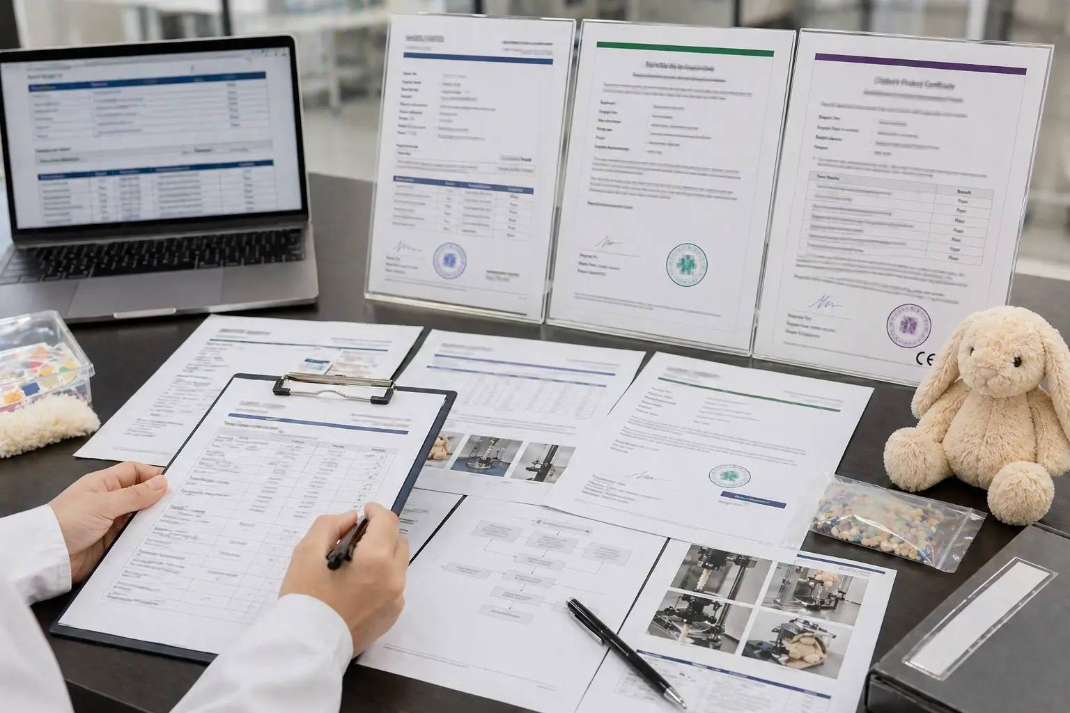 Testing certificates and report documentation